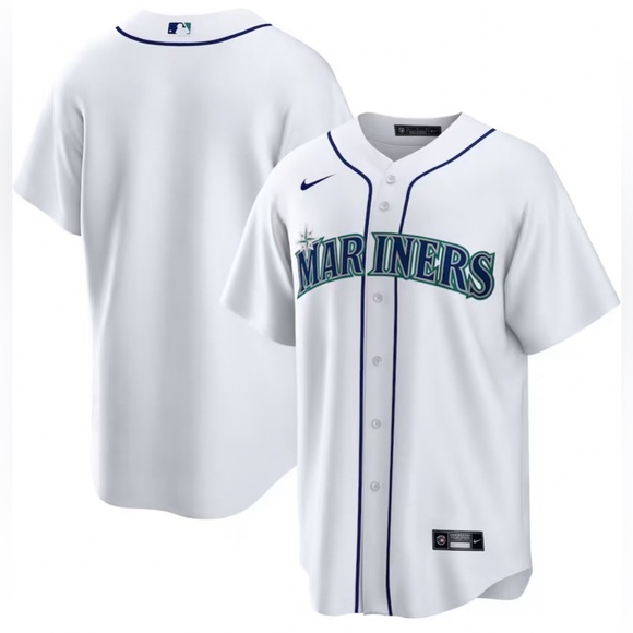 Nike Authentic Seattle Mariners MLB Baseball White Jersey Men’s Sz: M - Picture 2 of 5